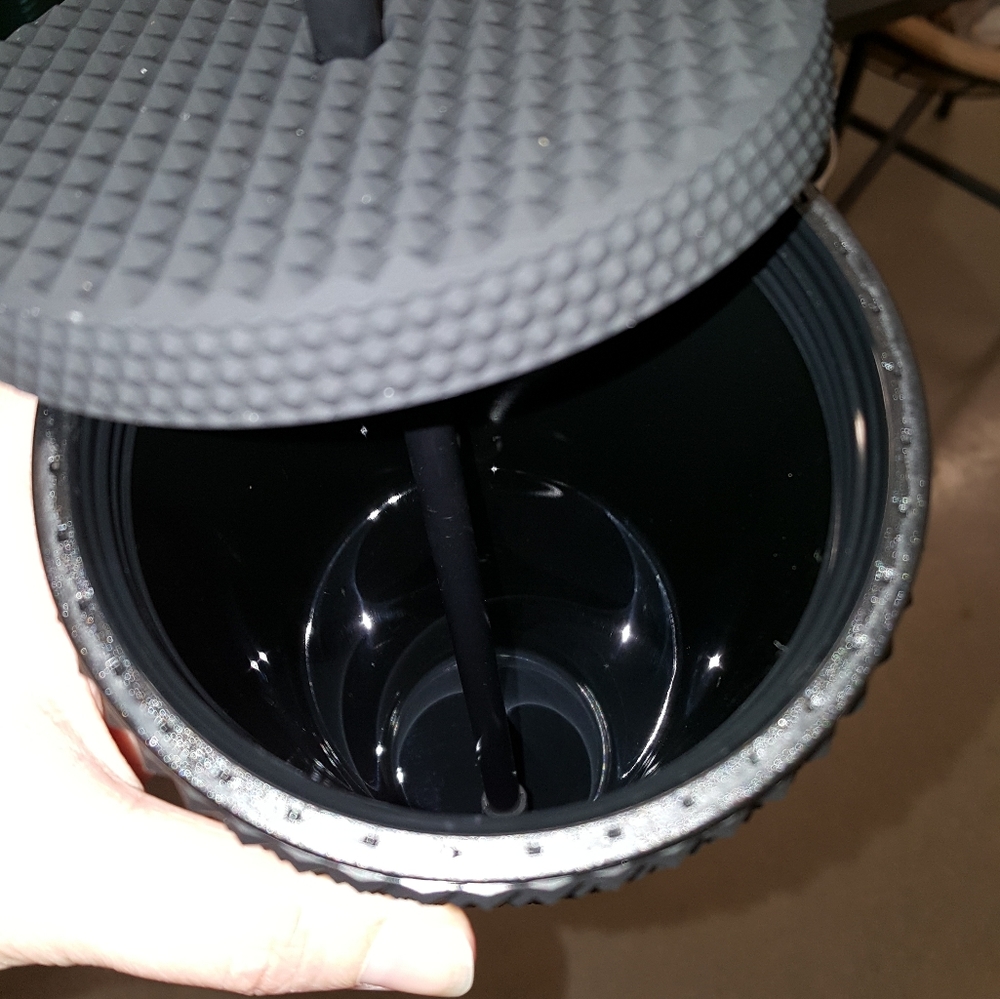 Matte Black Studded Starbucks Tumbler - Picture 3 of 4